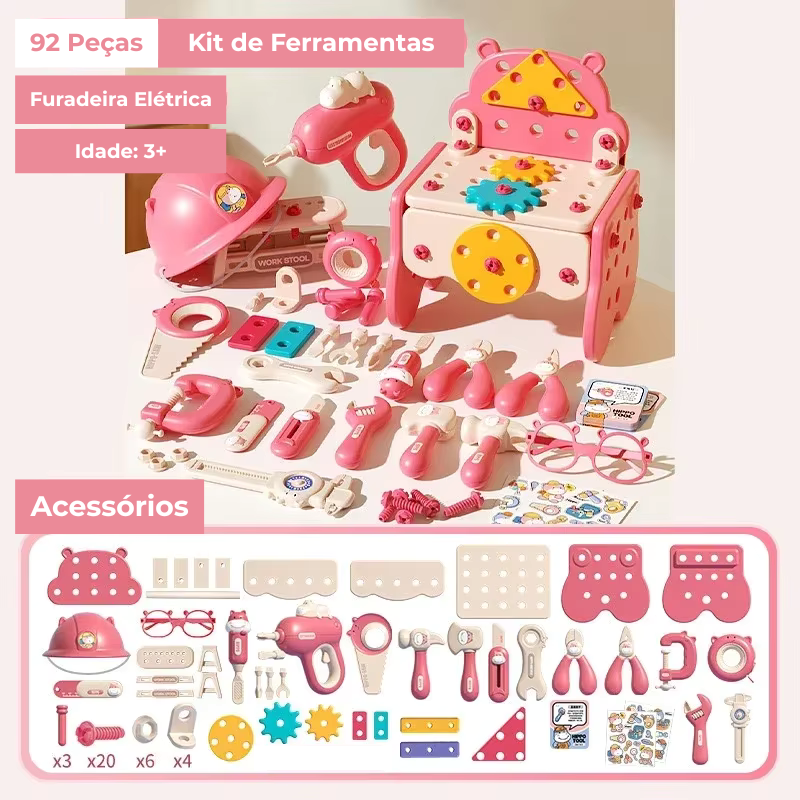 Oficina Kids - Kit de Ferramenta Infantil