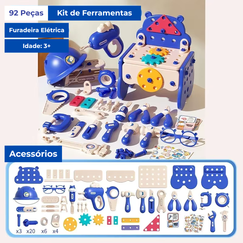 Oficina Kids - Kit de Ferramenta Infantil